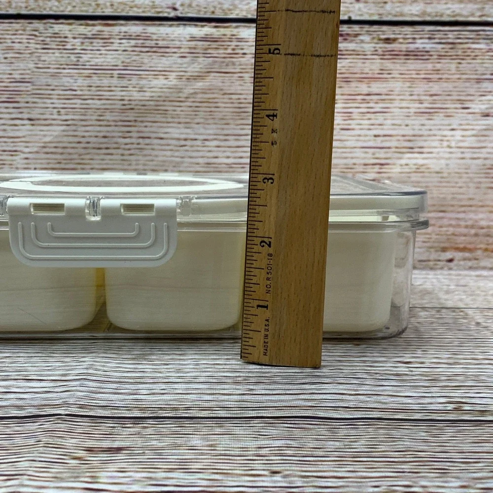 Clear Plastic Container Food‎ Storage Box 8 Removable Compartments Kitchen